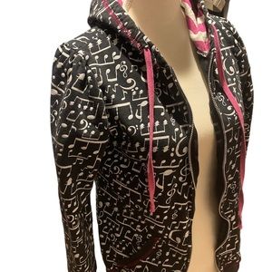 Women’s musical notes jacket, size large